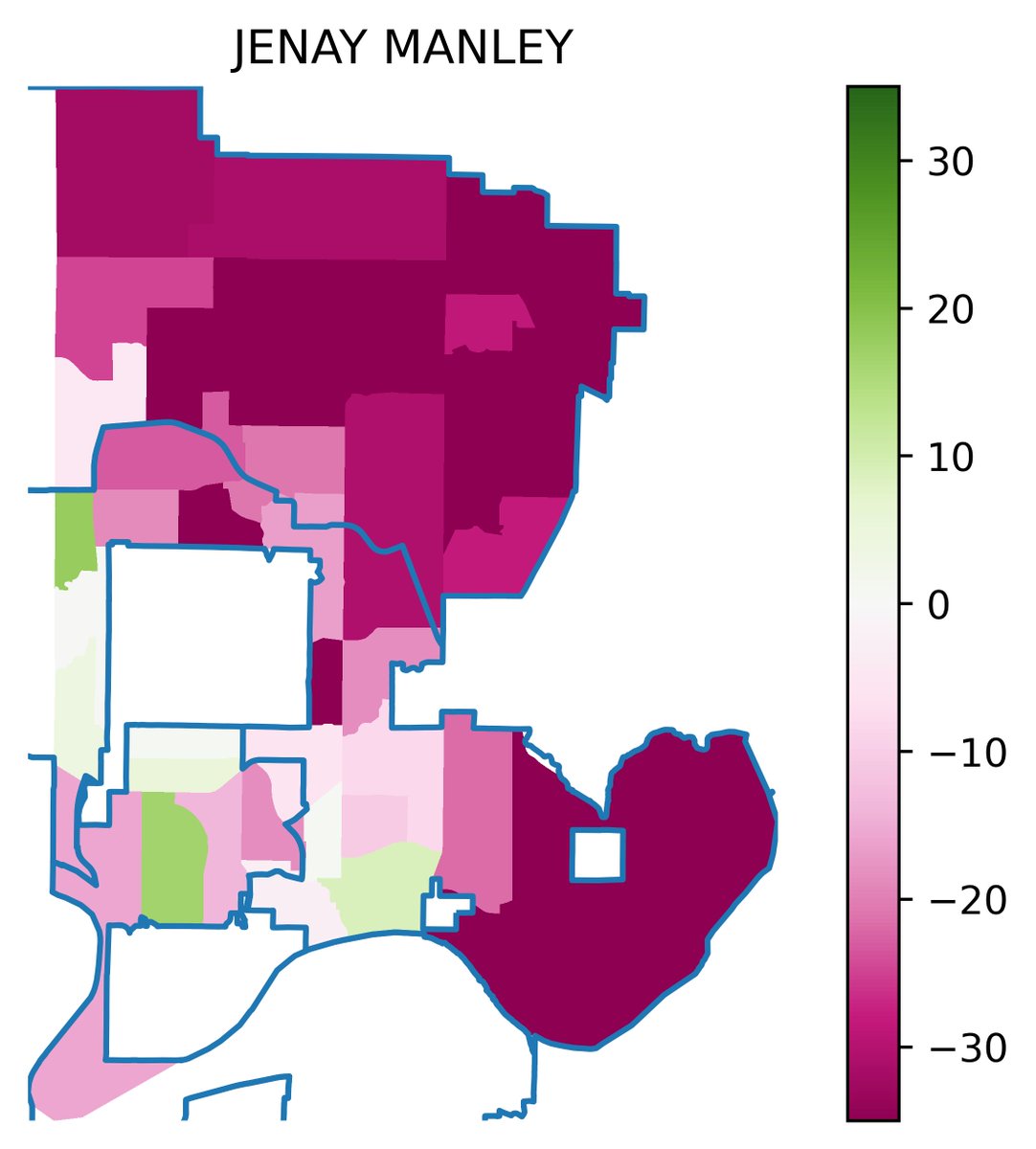 The more suburban region of #KCMO called "the Northland", is often portrayed as a conservative bastion. But Tuesday's election results paint a clearer picture about this region.

The southern part of the Northland is lower-income, more diverse *and* votes more progressively (1/9)