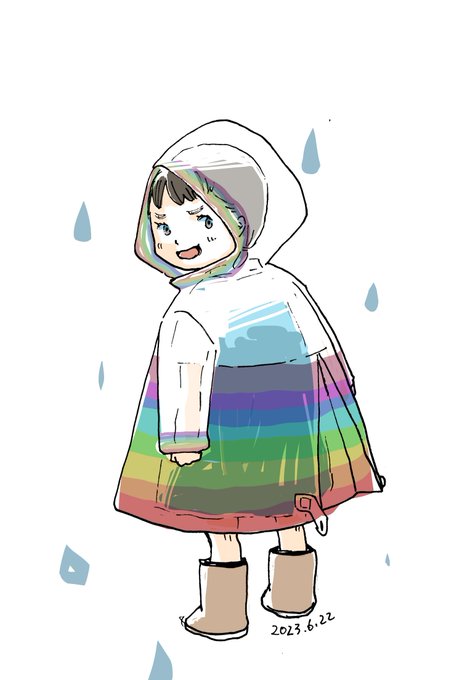 「雨 レインコート」のTwitter画像/イラスト(新着)｜3ページ目