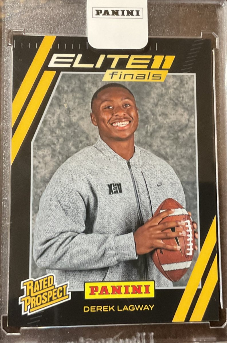 Thanks to ⁦@PaniniAmerica⁩ and ⁦@Elite11⁩ 

👀 the 1 of 1Card… 🙏🏾

#ELITE11 #PANINI #RatedProspect