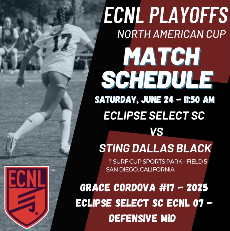 Grace Cordova (@_gracecordova) on Twitter photo Here is my schedule for the upcoming <a href="/ECNLgirls/">ECNL Girls</a> playoffs in San Diego! Iโm so excited for the upcoming weekend and to be back with with teammates!! Here is my schedule for the upcoming <a href="/ECNLgirls/">ECNL Girls</a> playoffs in San Diego! Iโm so excited for the upcoming weekend and to be back with with teammates!!