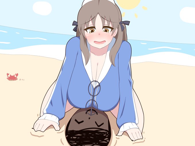 モエ・・・先生が砂に埋まって動けないからって・・・風倉モエ!!!んー!!!ブルーアーカイブ!!!!! 