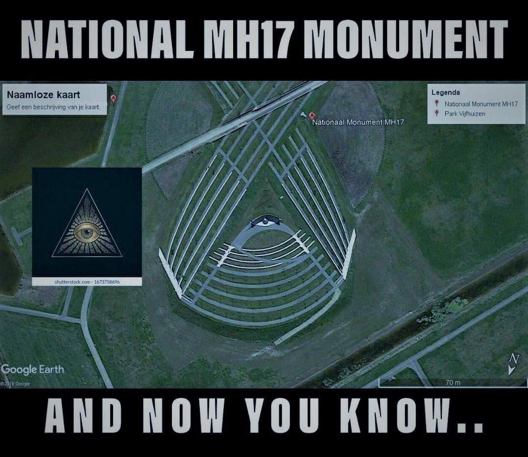 MH17 MONUMENT IN THE NETHERLANDS.  BUILT IN A PYRAMID AND AN ALL-SEEING EYE.  THEY BLAMED RUSSIA. THERE WERE 100 SCIENTISTS ON MH17 WHO COULD PROVE AIDS WAS MANMADE. IT WAS MADE BY THE DEEP STATE AND DR. FAUCI.  WHY?  DEPOPULATION OF HUMANITY. 
- Telegram