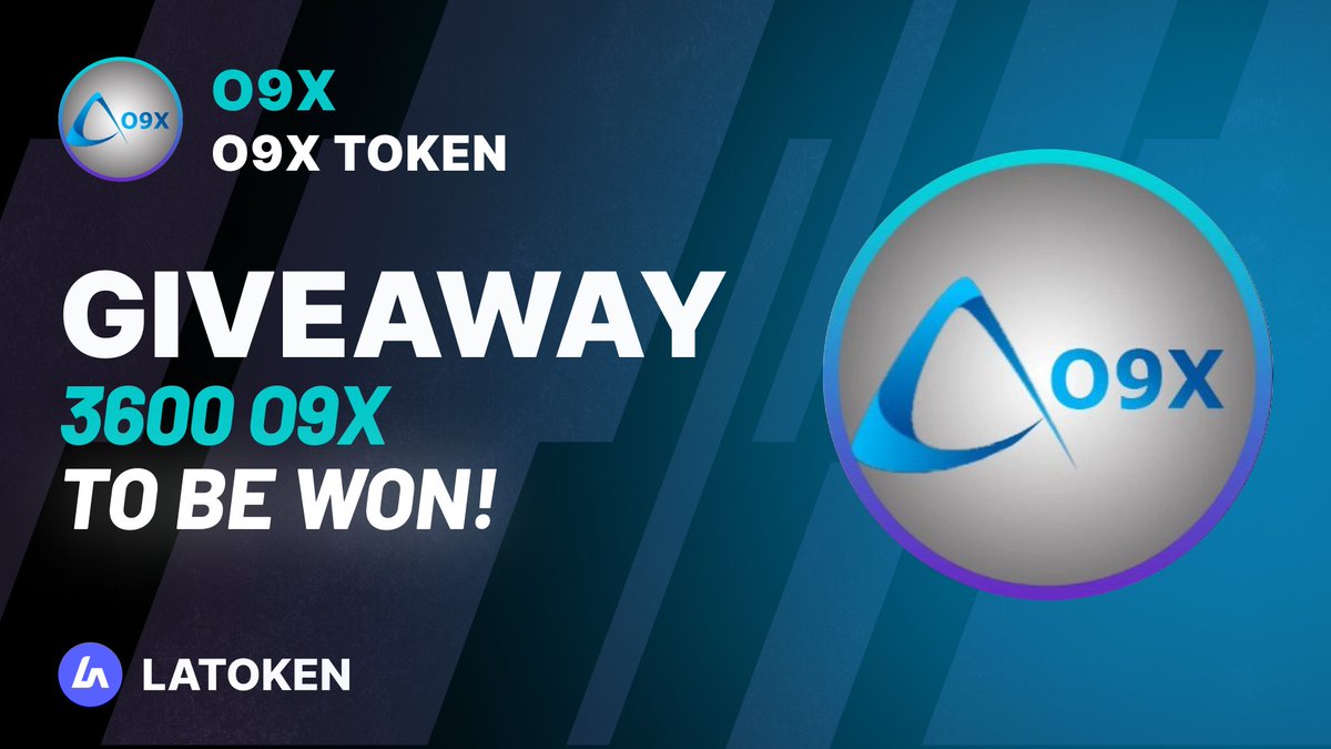 O9Xofficial's tweet photo. 🎉 GIVEAWAY ALERT! 🎉  🚀 Win 3600 O9X tokens on LATOKEN Exchange! 🚀  🎁 We're excited to announce a massive giveaway of 3600 O9X tokens! 
 To participate  : https://t.co/SCSYUlpPnO  
VISIT -- https://t.co/i8nlG2nrNI  

#crypto #cryptogiveaway #O9Xtokens #giveawayalert https://t.co/JAqGjAVVc0