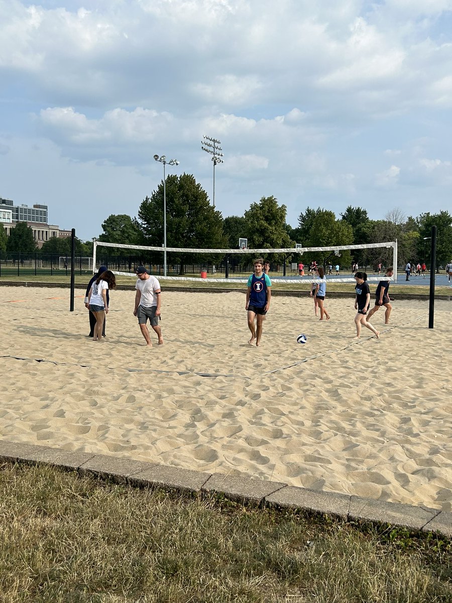 Enjoying some r&r this summer with volleyball and snacks!