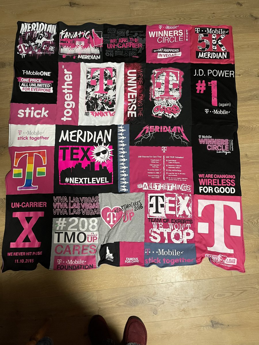 jlovely_lively's tweet image. I have over 70 T-shirts I love from my 17+ yrs at T-Mobile but could wear them all. I took 45 and had someone make me two blanks I LOVE! Plus now I have more closet space!!