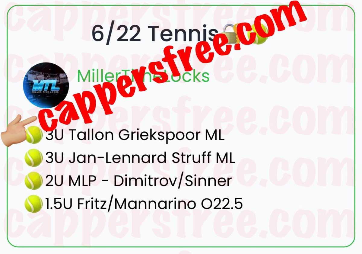 cappersforfree's tweet image. #MatchPo1ntBets #MillerTimeLocks #CalebPicks &amp;amp; #TOPG