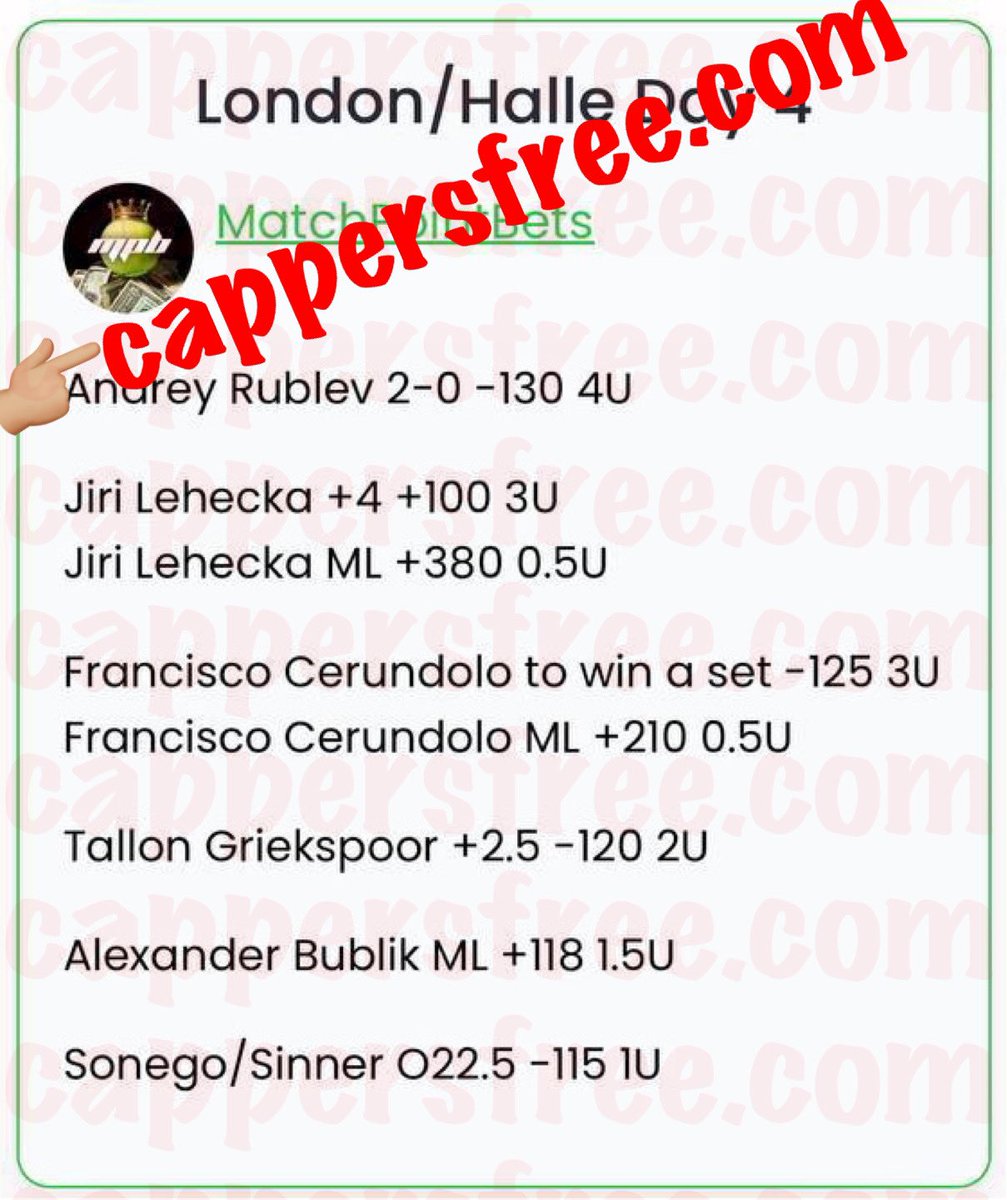 cappersforfree's tweet image. #MatchPo1ntBets #MillerTimeLocks #CalebPicks &amp;amp; #TOPG