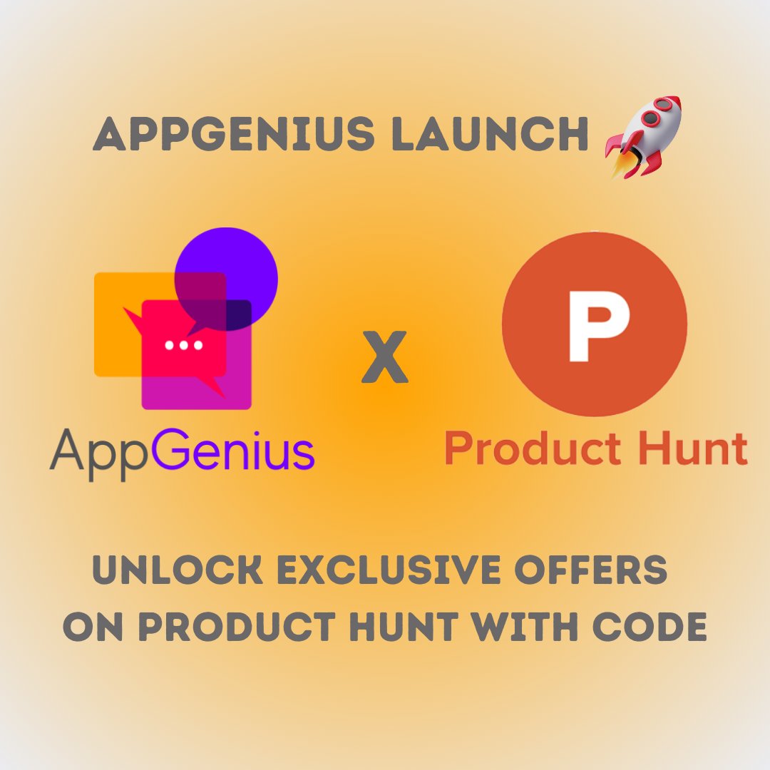 AppGeniusAI's tweet photo. ๐ The wait is over! AppGenius is officially launching on Product Hunt! ๐๐ฒ Create custom embeddable apps. To celebrate, we're giving away 100,000 complimentary credits to early adopters from Product Hunt. Join the app revolution today! #AppGenius #NoCode #AI #ChatGPT https://t.co/8C2oriNwlA