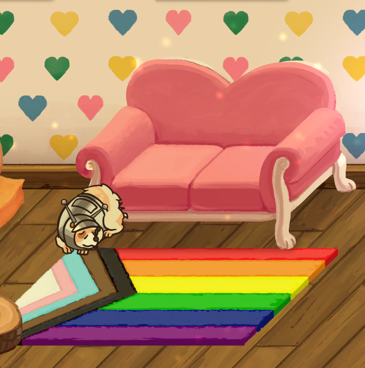 ✨🏳️‍🌈 Pride flag rug! 🏳️‍🌈 ✨

To get the rug, go into ur barket, scroll to the bottom, and type in 'PRIDE2022' in the 'claim COUPON CODES here!' section💖