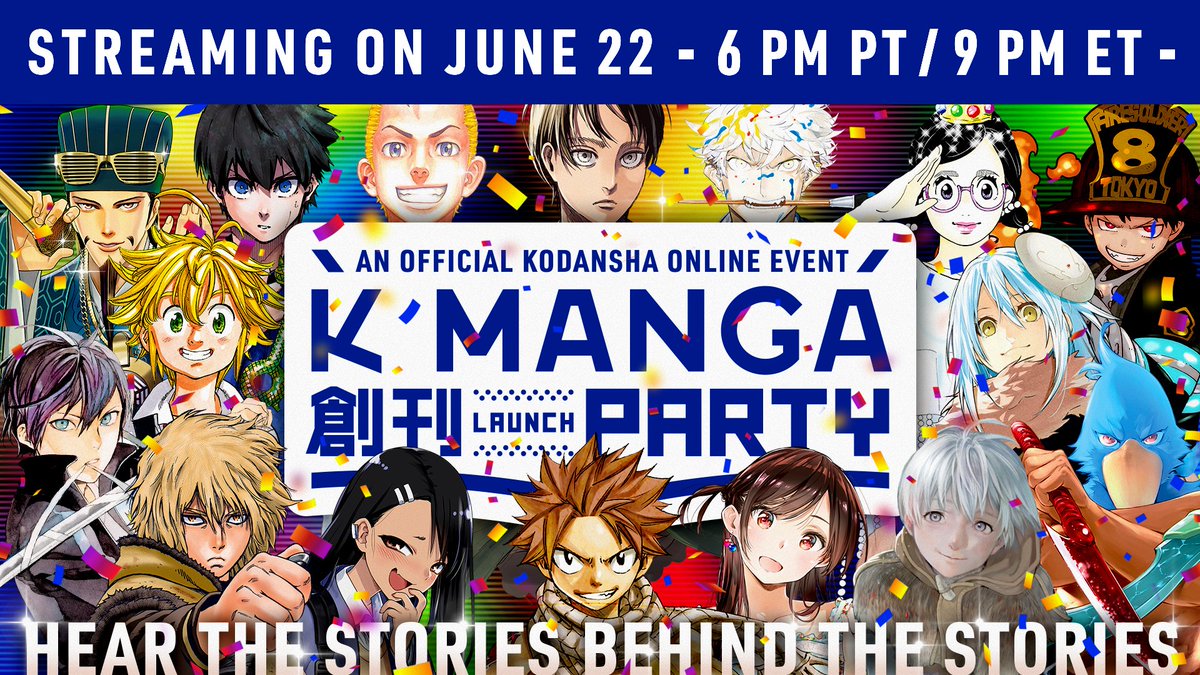 Hey Boys and Girls. In celebration of the launch of @KMANGA_KODANSHA I'll be hosting a launch party with @ReinaScully tomorrow, June 22nd (Thurs) 6pm (PT) / 9pm (ET) #KMANGA_LaunchParty #ad Watch me maybe interview some Mangaka's live👀 Catch me at: bit.ly/KManga_LauchPa…
