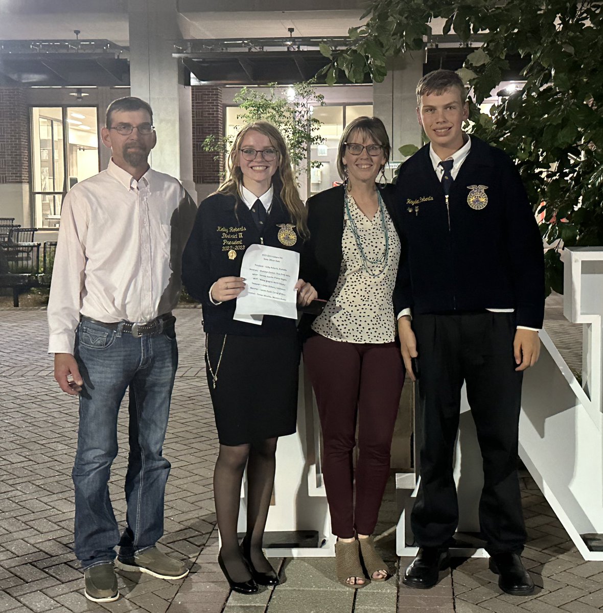 rushvilleffa1's tweet photo. Congratulations to the next State FFA President, Kelby Roberts!!  Congratulations to Blaine Wagner, Southern Region Vice President! Watch them get installed at the 1:30 session tomorrow on Walton Webcasting! https://t.co/dzHlrYf42V