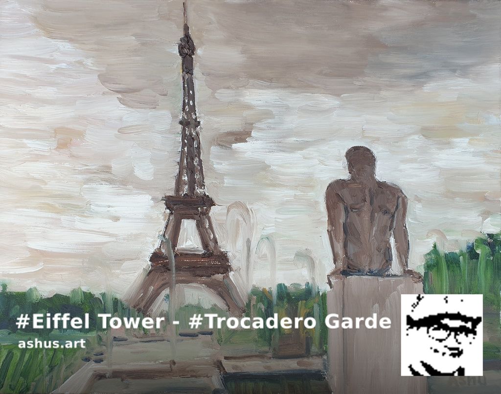 🖌️ '#Eiffel Tower - #Trocadero Gardens 1' original #oilpainting by Ashu Shendé 

🖼️ ashus.art/products/eiffe…

📦 $270.00 Free S&H within US
🛫 Shipped to 15+ countries

#originalart #art #painting #fineart #visualart #contemporayart #SoulOfAshu