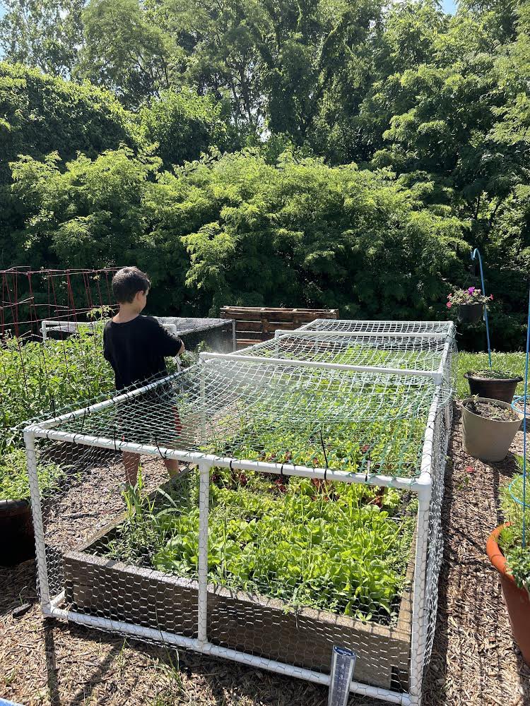 Future Studio K kiddo and her family tending to our garden. Students planted at our Meet and Greet this spring. <a href="/KatieEllis208/">Katie Ellis</a> <a href="/EpicElementary/">EPiC Elementary</a>