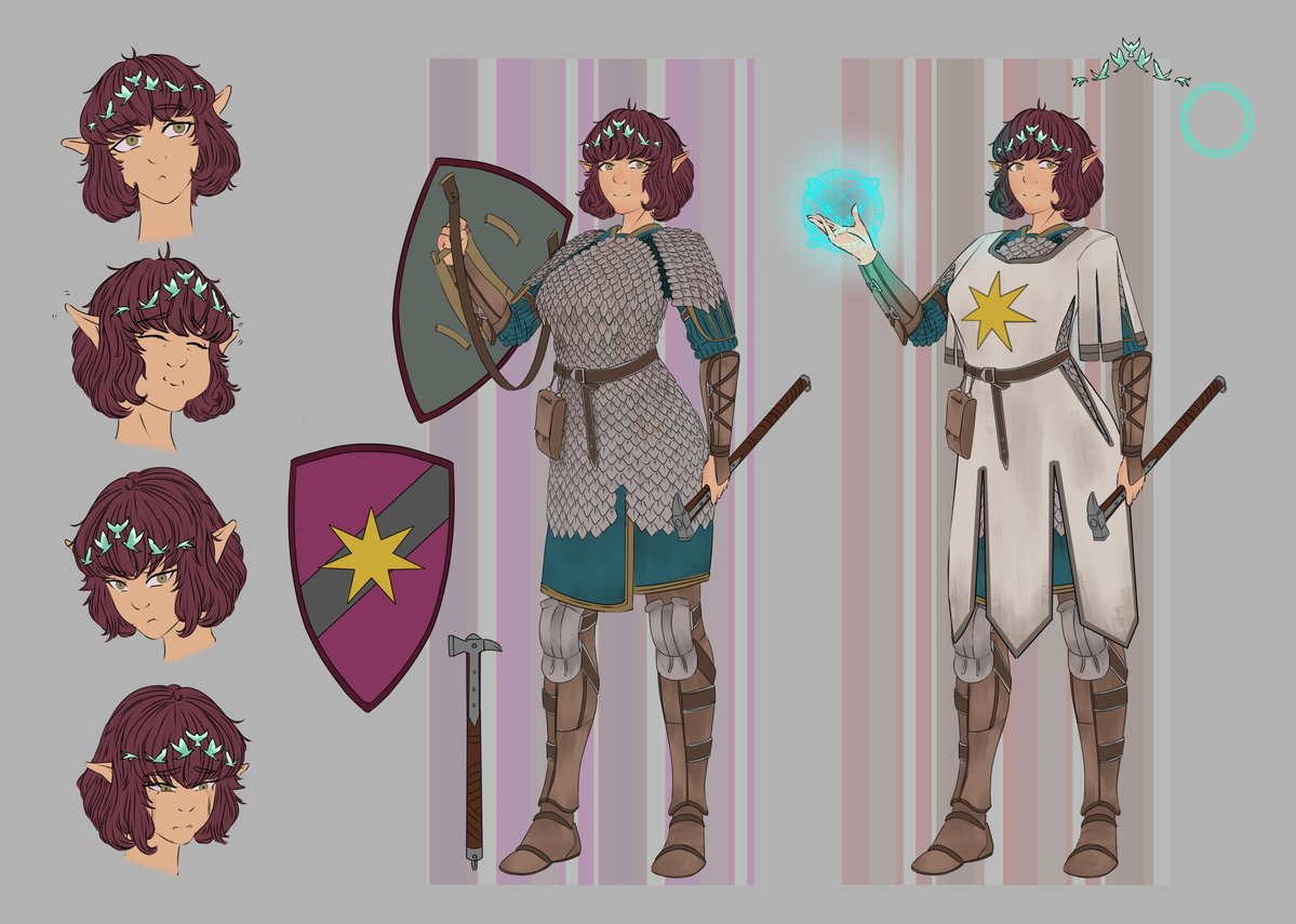 DavieDro's tweet photo. Otro concepto de personaje para DND #DnD #dndcharacterart Un Clérigo de la vida https://t.co/d2tjPEajQJ