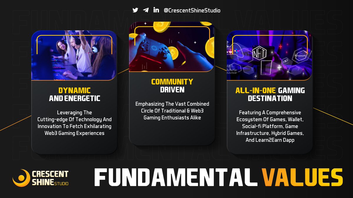Unveil the essence of #CrescentShine! Join us on a journey to discover our #CoreValues 🧐   #GamingCommunity #web3 #web3studio #gamestudio