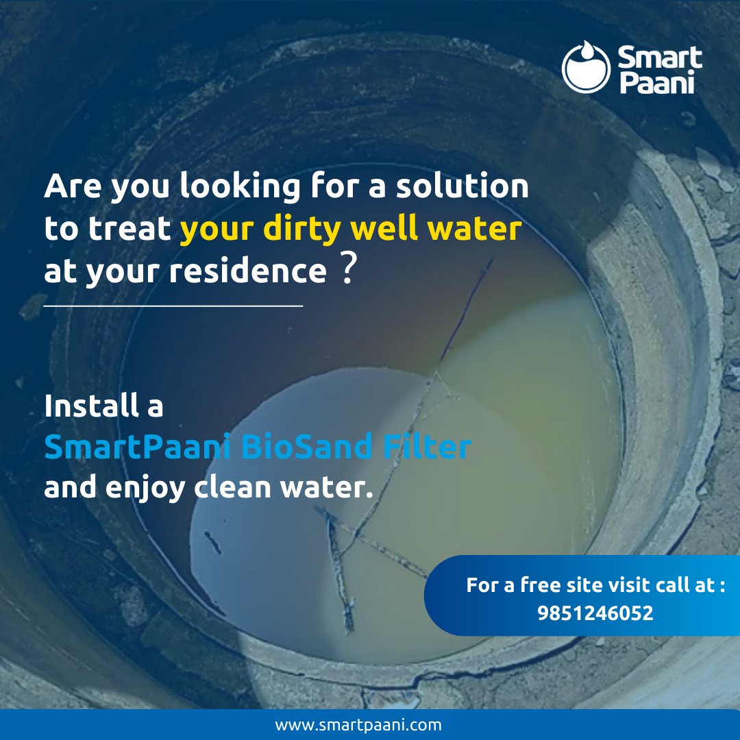 smartpaani's tweet photo. Looking for a solution to treat the dirty water from your well?
SmartPaani BioSand Filters are efficient in removing iron, turbidity and bacteria!
Call 9851246052 for installation.
#BioSandFilter #SustainableWaterManagementSolutions #EveryDropCounts #SmartPaani https://t.co/sHhOUEIVGk