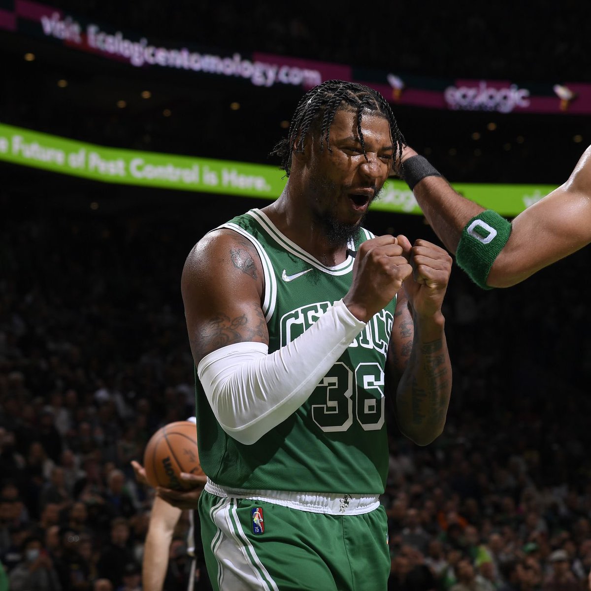 BOSSportsGordo's tweet photo. Marcus Smart did so much for the Celtics:

☘️9 years, 9 playoff trips
☘️5 ECF appearances
☘️Defensive Player of the Year
☘️3X All-Defense

A true leader, Smart meant everything to Boston. And it’s a damn shame he won’t be here for the eventual Banner 18.

THANK YOU @smart_MS3!!💚 https://t.co/4qTOkIynJe