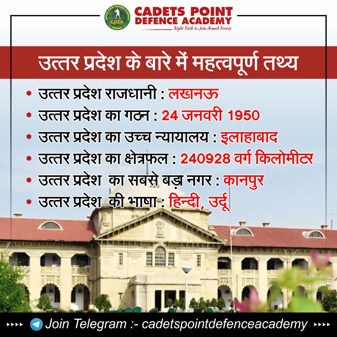 Post-37 Fact-37

#Lucknow #UttarPradesh #CityOfNawabs #NawabiCulture #CapitalCity #UttarPradeshHighCourt #JusticeForAll #LegalSystem
#Lucknow #Kanpur #allahabad
#UttarPradeshLanguages #Hindi #Bhojpuri #Awadhi #Urdu #cpda #cadetspointdefenceacademy