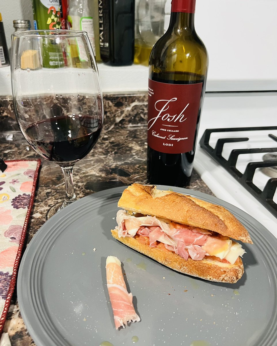 Being single sometimes means this. 
#proscuitto #WineWednesday #CaliWine #singlelife