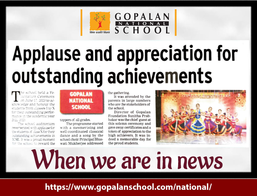 𝕎𝕙𝕖𝕟 𝕨𝕖 𝕒𝕣𝕖 𝕚𝕟 𝕟𝕖𝕨𝕤

#ICSESCHOOLS #GNS #bestschool #schoolsinwhitefield #gopalannationalschool #FelicitationCeremony #news #TheTimesofIndia #toi