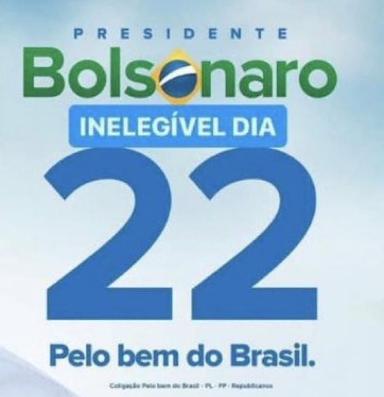 Cadê aquele pessoal que quer o Bolsonaro inelegivel, para me dar 
um bom dia ?