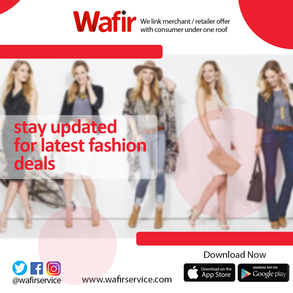 Stay Updated for latest fashion deals

Download Now,
#wafirservice #discountapp #offers #exclusiveoffers #wafir #shopaholic #latestdiscounts #latestoffers #digitalbillboard #digital #billboard #kuwait #arabic #gulf #downloadnow #exclusive #advertise #freeadvertisement #free