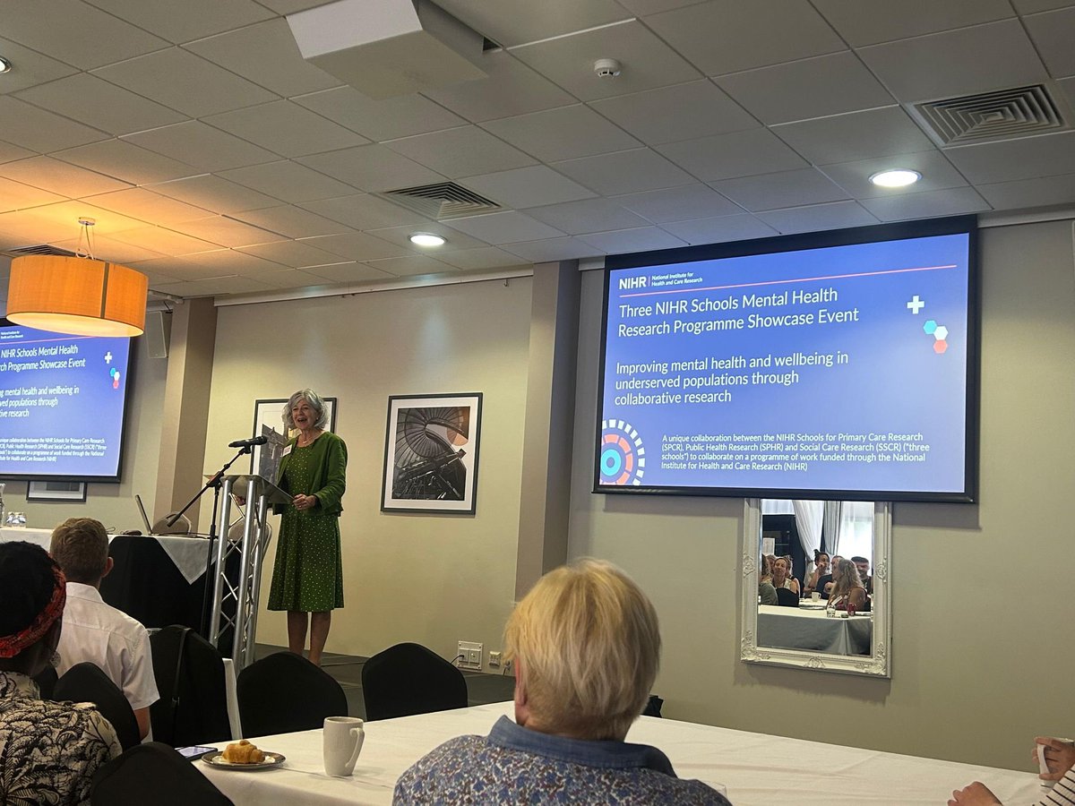 Starting our showcase with a welcome from the Director of NIHR School for Public Health Research - Professor Ashley Adamson
#threenihrresearchschoolsmentalhealthprogrammeshowcase #mentalhealth <a href="/Ashmore2009/">Claire Ashmore</a>
