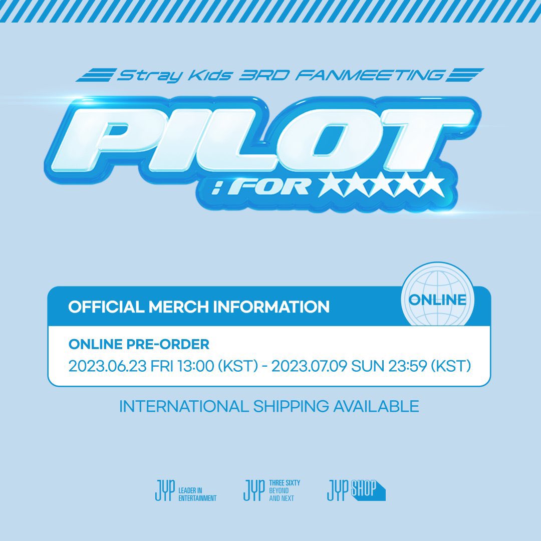 pineapple_je's tweet photo. [ PRE-ORDER • ONLINE ]
STRAY KIDS 3RD FANMEETING ‘PILOT : FOR ★★★★★’ MD
🎁 Every 40,000won will get 1 photocard set (4ea)

🛍️ Prices &amp; Order 👇
https://t.co/qD7OWUUjn6

⚠️ 1st Batch Deadline: 22/6, 11pm

#pineappleje #straykids #pasarskz https://t.co/Dc1S0BxEfr
