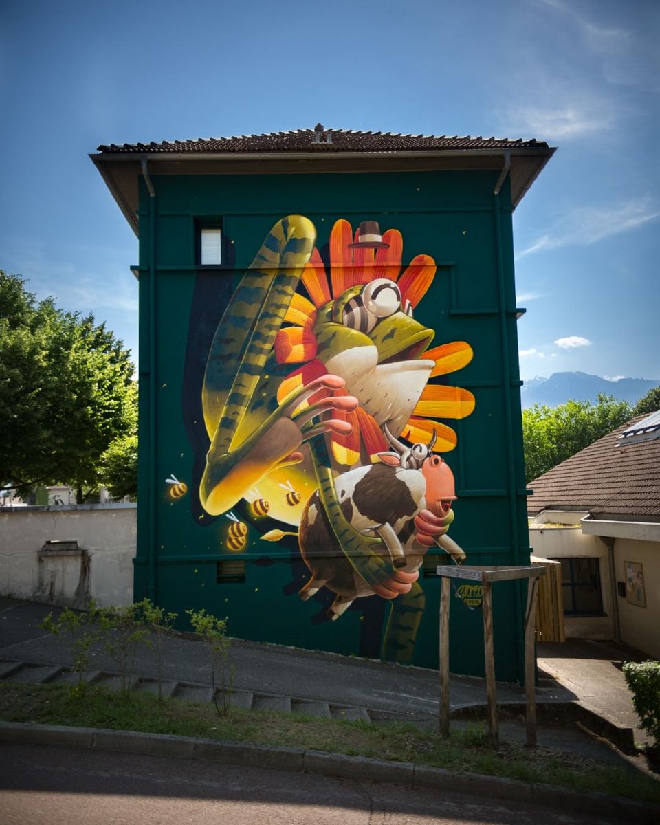 #Streetart by #Stom500 @  #Grenoble, France, for #StreetArtFestGrenobleAlpes 
More pics at: barbarapicci.com/2023/06/22/str…
#streetartGrenoble #streetartfrance #francestreetart #arteurbana #urbanart #murals #muralism #contemporaryart #artecontemporanea
