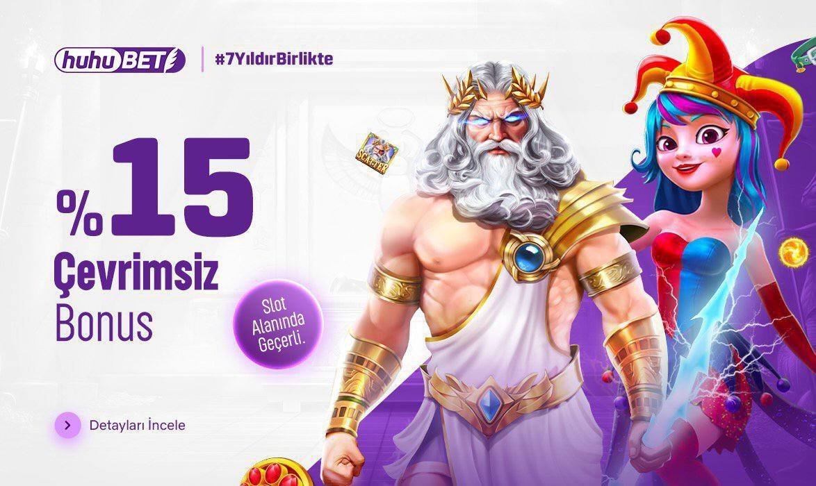 🌟 Huhu’dan Süper Bonus! 😎

🎰 %15 Çevrimsiz Slot Bonusu

Nakit olarak eklenir ve yalnızca 1 kez oynamanız yeterlidir.

✅ Ana paranız ile dilediğiniz gibi Freespin alabilirsiniz.

Günlük 500.000 ₺ çekim avantajı!

#KeyifleOyna  •  HuhuBet.social