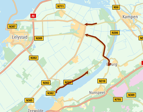 ANWBverkeer's tweet photo. @Defqon1Official 11 km stilstaan onderweg naar @Defqon1Official #N306 Harderwijk ► Kampen tussen de N302 en Walibi Holland +1,5 uur 
4 km #N309 Epe ► Dronten tussen Elburg-Oost en de N305 +50 min. https://t.co/zmrZGZPDNq