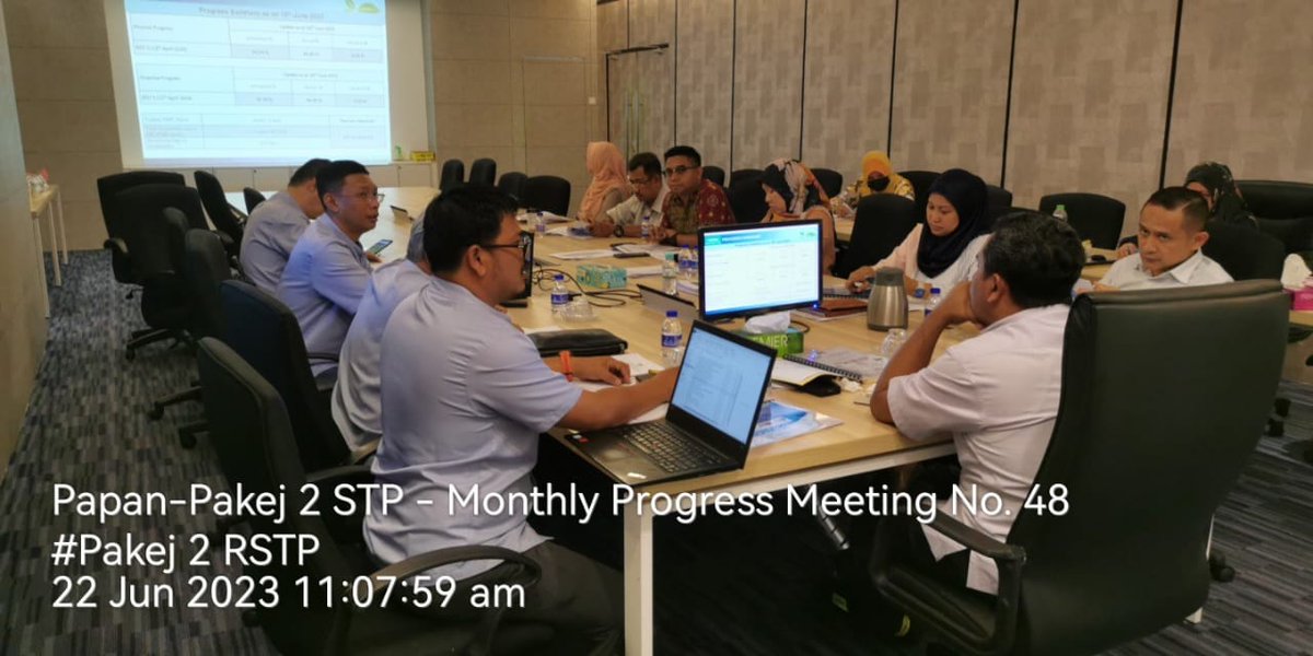 Papan2Stp's tweet photo. Pakej 2 STP - 22.06.2023 - Mesyuarat Kemajuan Tapak No.48.

Sebentar tadi telah berlangsung Mesyuarat Kemajuan Tapak No.48 yang diadakan di pejabat tapak Papan 1, https://t.co/EeaCEGxKL8