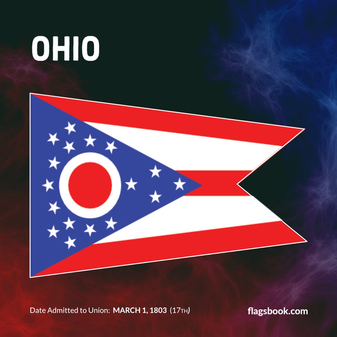 State flag of Ohio
The Buckeye State

#Ohio #usaflags #usflags #fiftystates #fiftystatesflags #50states #flagsbook #flagoftheday #dailyflag #todaysflag #flag #flags #learnflags #17thstate #OhioState #Oh #ColumbusOH #ColumbusOhio #Cleveland #Cincinnati #cle #cbus #GreatLakes