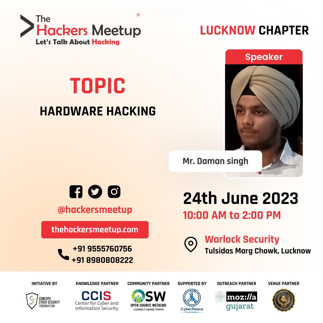 Hackers_Meetup's tweet image. "The Hackers Meetup" Lucknow, Application Security special edition,
Date: 24/06/2023
Time: 10.00 AM to 02.00 PM
Venue: Warlock Security, Lucknow
Register Now: forms.gle/3hL8ZNxSH7u1VH…
#TheHackersMeetup #ExploitWriting #ShellCoding #ApplicationSecurity #Pentesting #WAPT #MAPT