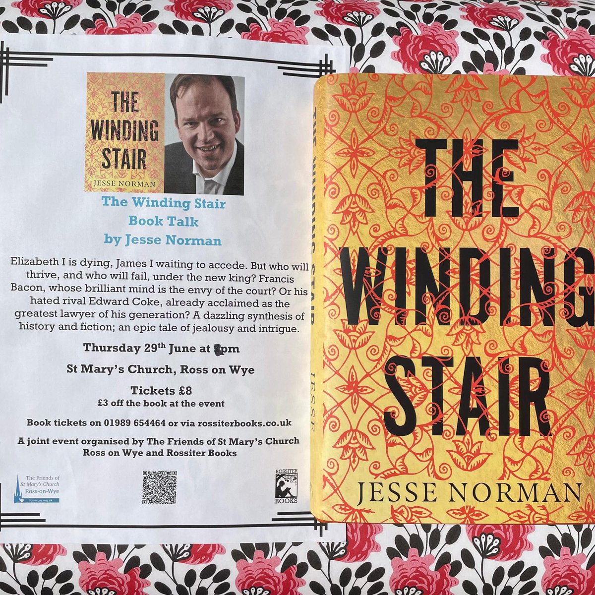 Our next book event:
@Jesse_Norman 
Thursday 29th June at 8pm
St Mary's #RossonWye

#TheWindingStair
@BitebackPub

ticketsource.co.uk/rossiterbooks/…