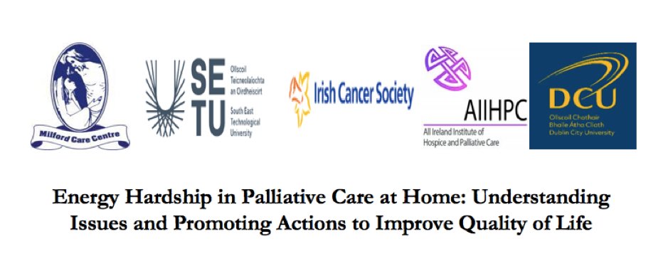 “Energy Hardship in Palliative Care at Home” is a new #research #project that seeks to examine and address the evidence gap in #energyhardship for people with a life limiting cancer diagnosis receiving #palliativecare at home.

Follow our page for news &amp; updates on the project