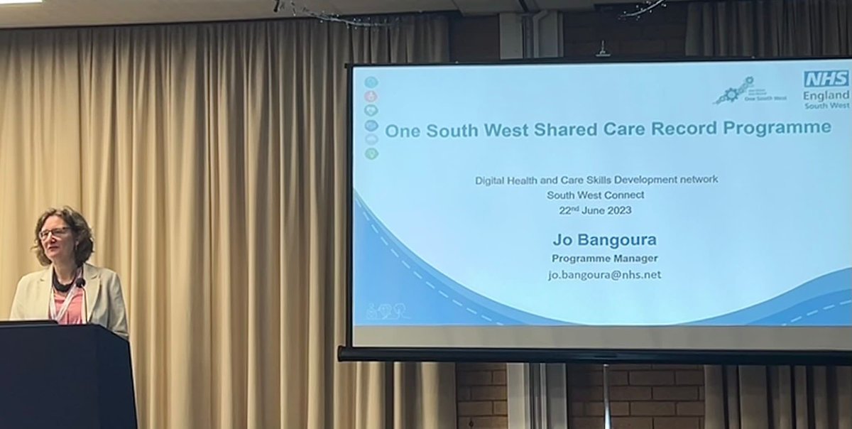 @NHSEngland Finally, @JoBangoura will discuss the One South West Shared Care Record Programme!