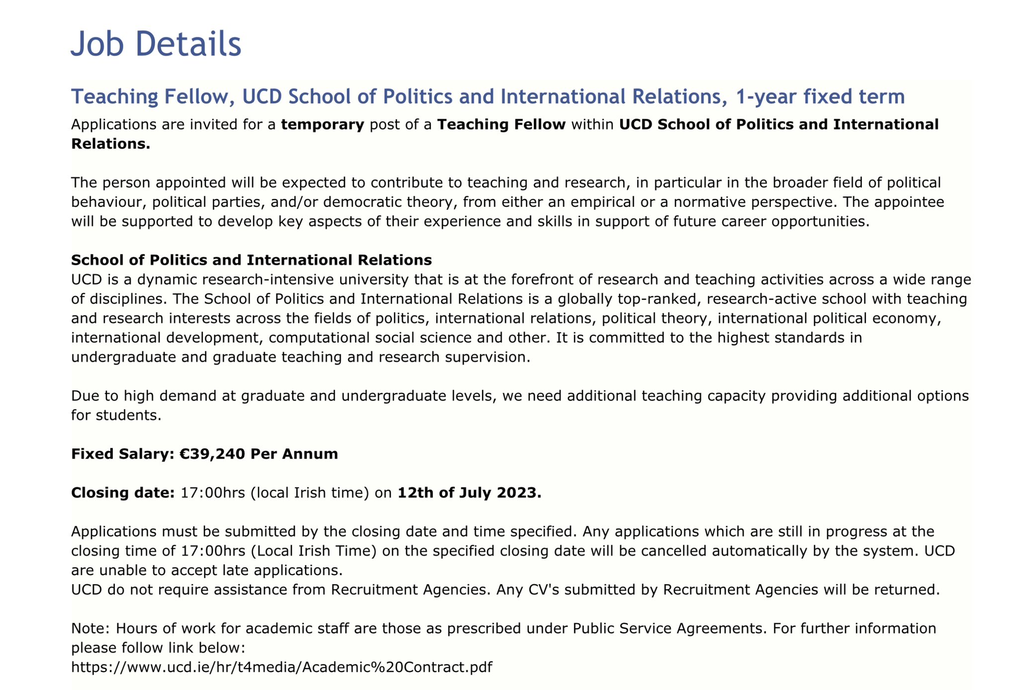 UCD Politics and International Relations on Twitter "Job Alert! 🚨 We