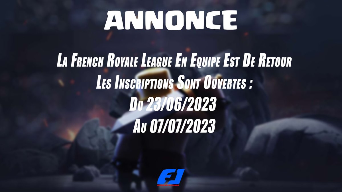 FrenchRoyaleL's tweet photo. 🚨| La French Royale League est bien de retour !
La #FRLTEAM est de retour !
Les récompenses seront annoncées demain !
En attendant on vous invite sur notre discord pour prendre connaissance du réglement et des conditions.
https://t.co/4OX1bCImxg https://t.co/ByCImmus2q