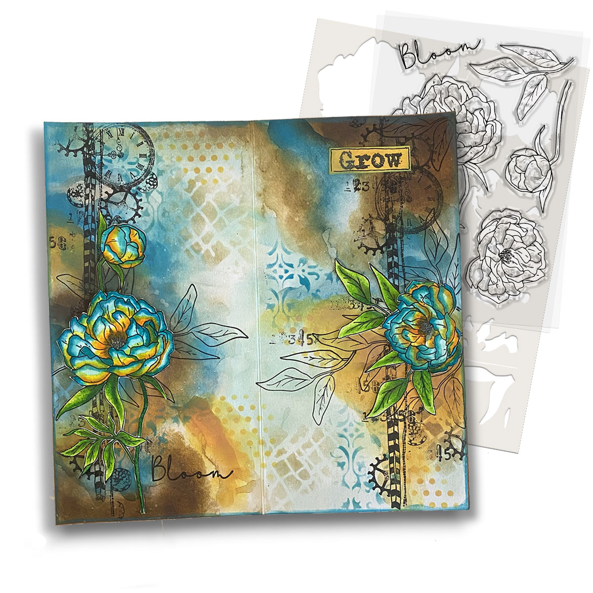Polka_doodles's tweet photo. Moody tones & textures make a gorgeous #journaling page with our new Peony Stamps & Layering stencils - we're obsessed with this! #cardmaking #craft #crafty #diycards #handmadecards #scrapbooking #flowerstamp #flowercard #craftstamps #cardmakingstamp https://t.co/uQwnWszR3R https://t.co/MolgldVshT