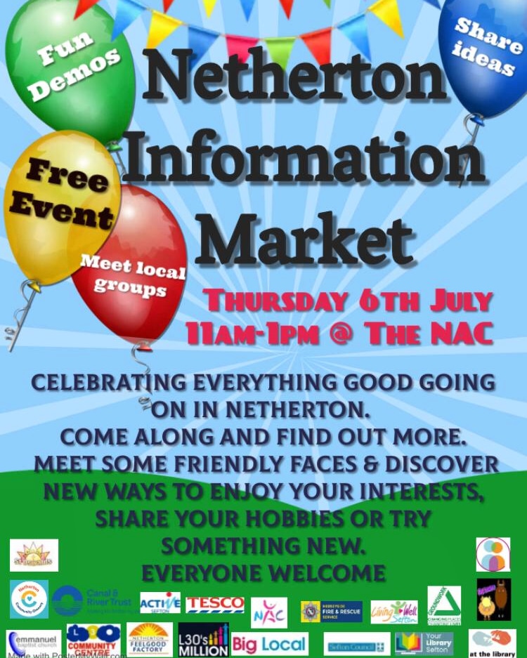 Looking forward to connecting with Netherton, sharing ideas and exploring people's skills,talents and experiences.....