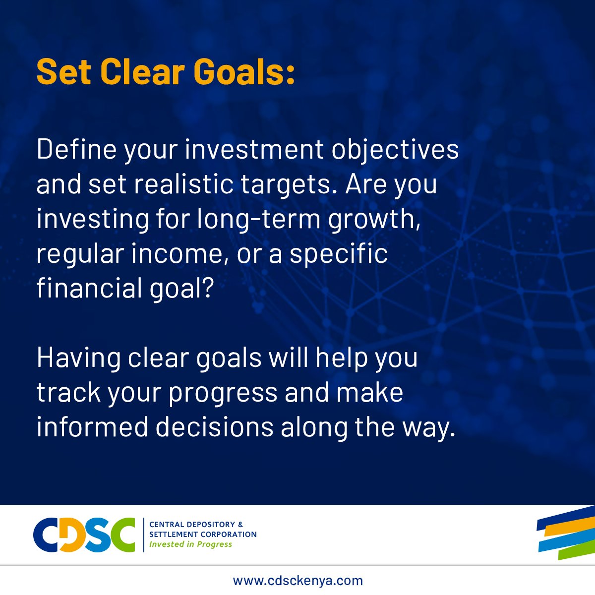 cdsckenya's tweet photo. Essential tips to help you stay on top of your game and make informed decisions.
Take charge of your investments with these tips! 
Open a CDS Account today and invest in the stock market: https://t.co/y5bego0I7e
#InvestingTips #CDSAccount #FinancialEducation https://t.co/yduBWfaOkn