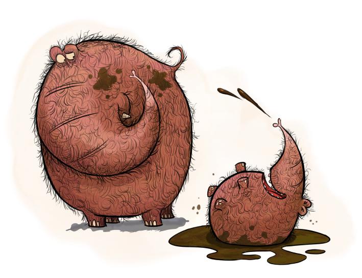 Mammoffs... mammophs... mammuffs. Don't mind me, I'm just trying stuff out. #illustration #characters #childrensbooks #picturebooks #kidlitart #illustrations #art catling-art.com