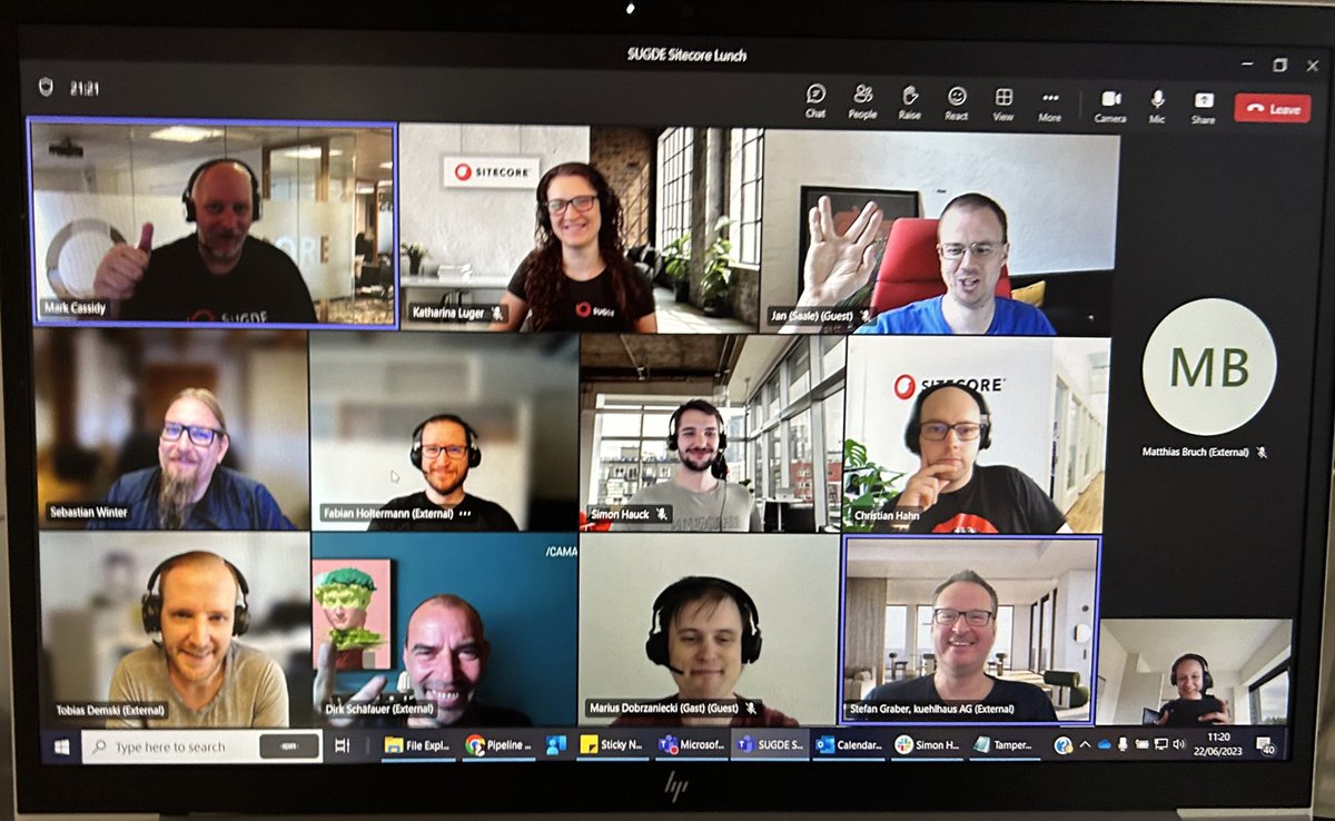 #sugde #SitecoreLunch is live with a great crew 😎 talking about #SUGCON‘s, migrations, next sugde meetings, joint #sugbede and more! 
#sitecore #sitecorecommunity
