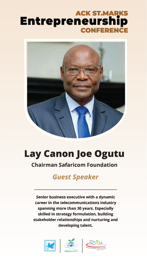 Ack_StMarks's tweet photo. Don't miss Joseph, Chairman of the Foundation and Chief Special Projects Officer at Safaricom PLC, on 23rd-25th June, 8am-5pm. Join us for insights, strategies, and inspiration as we enhance community self-sufficiency. Don't miss out! #Entrepreneurship #SpeakerSeries https://t.co/ZGsPa4xkdn
