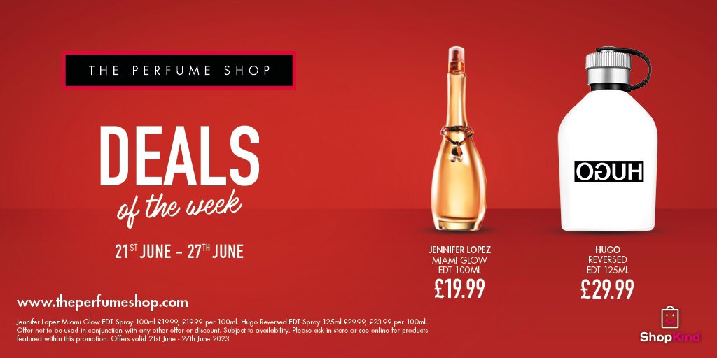 This week’s exclusive deals available for all customers.
Visit us in store today.
#SummerSale2023 #theperfumeshop #tpssc
