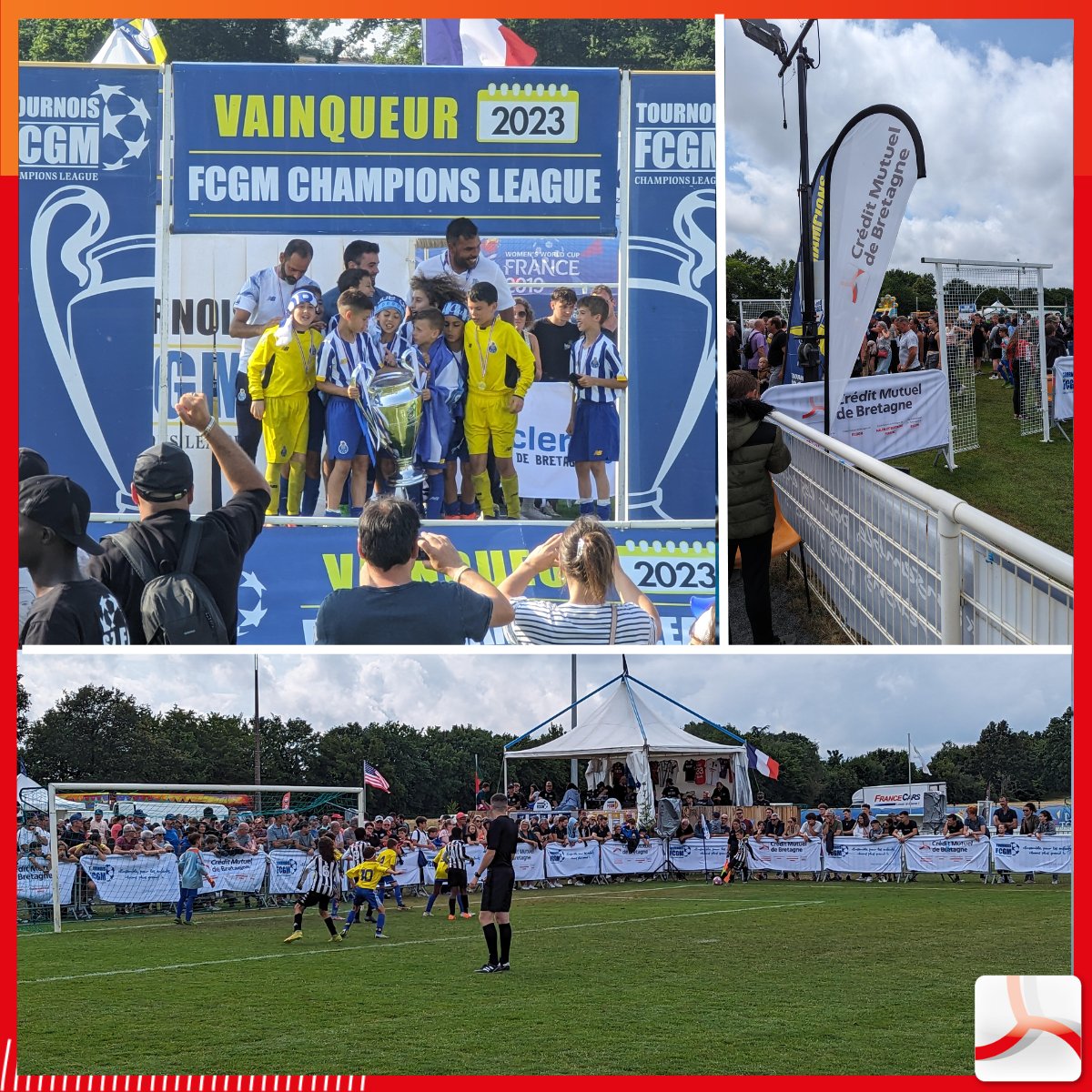 Hymnes, coupe… On s’y croirait presque ! 🏆⚽️
Le week-end dernier, à Guipry-Messac, se déroulait le tournoi de football @ChampLeagueFCGM U10, inspiré de la Ligue des champions.
300 enfants et des étoiles plein les yeux 🤩
Une fierté pour le <a href="/CMBretagne/">CMBretagne</a> d'être partenaire !