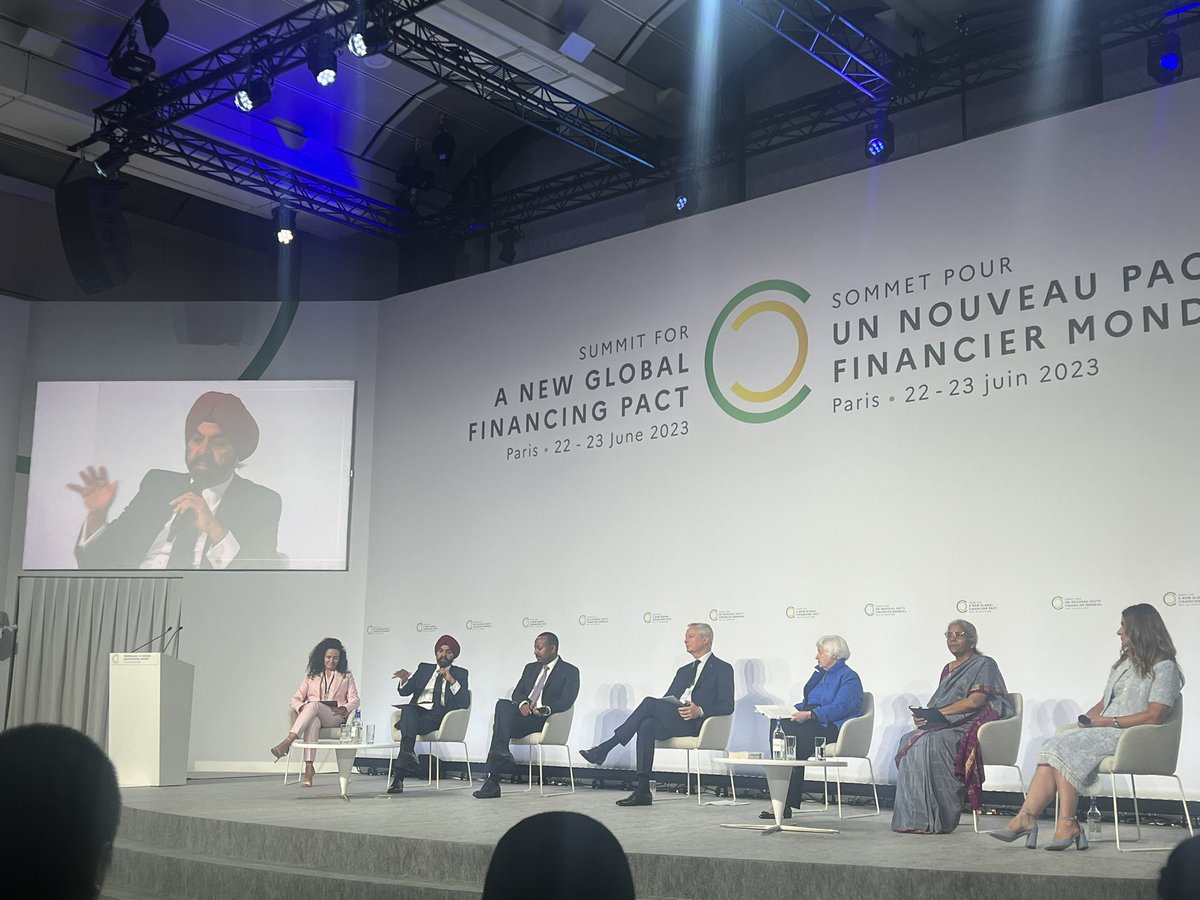New @WorldBank President Ajay Banga wants to build strong collaboration across #developmentfinance system for 1) inclusive
(particularly for women & girls) 2) resilient & 3) sustainable development priorities. Partnership with private sector key to delivery #GlobalFinancialPact