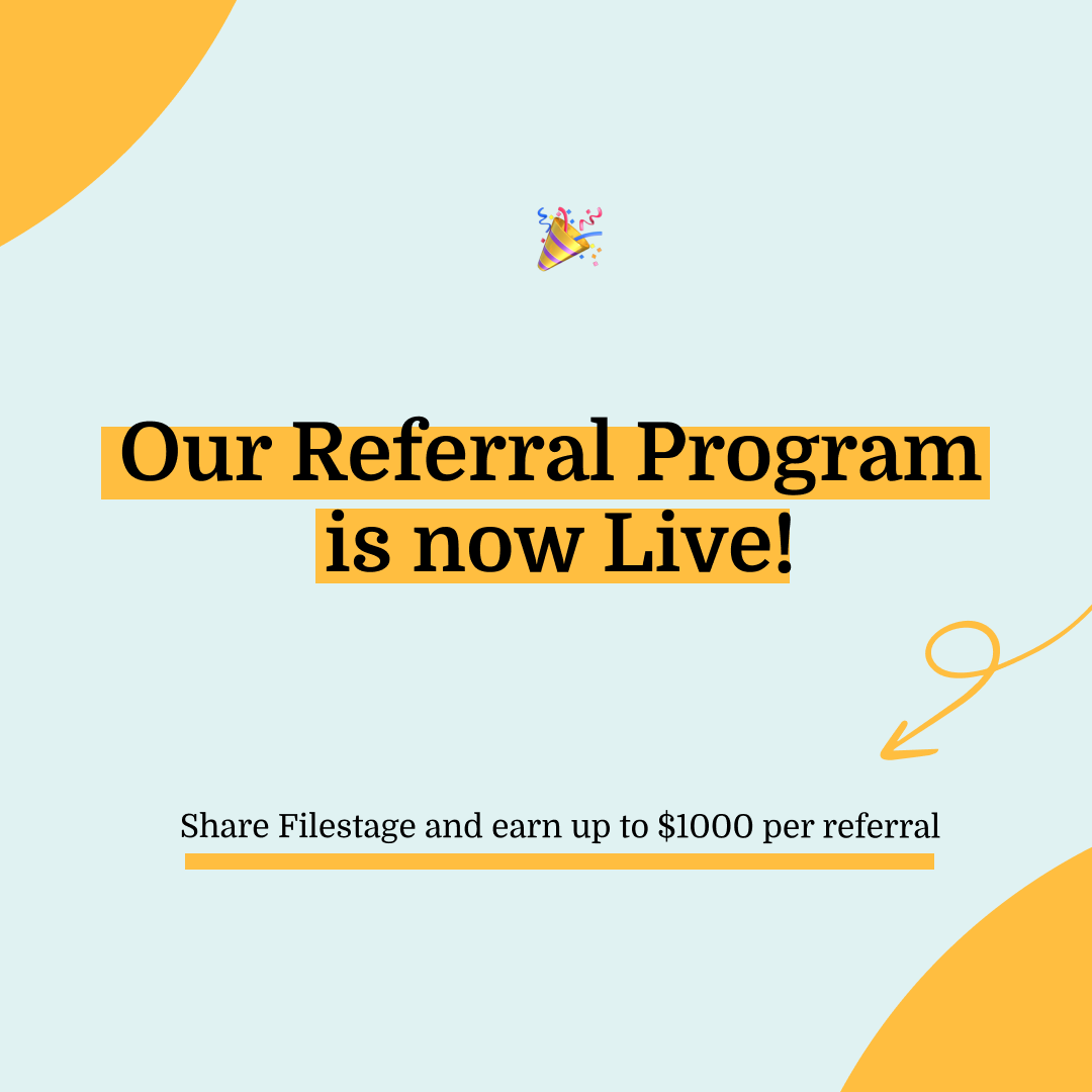 filestageIO's tweet photo. We've just launched our referral program! 💰

Got a friend, client, or colleague who you think needs to improve their review and approval process?

---> Refer them to Filestage, and you'll earn 25% of their monthly subscription, up to $1,000, when they purchase a premium plan. https://t.co/6YEkbBWE5h