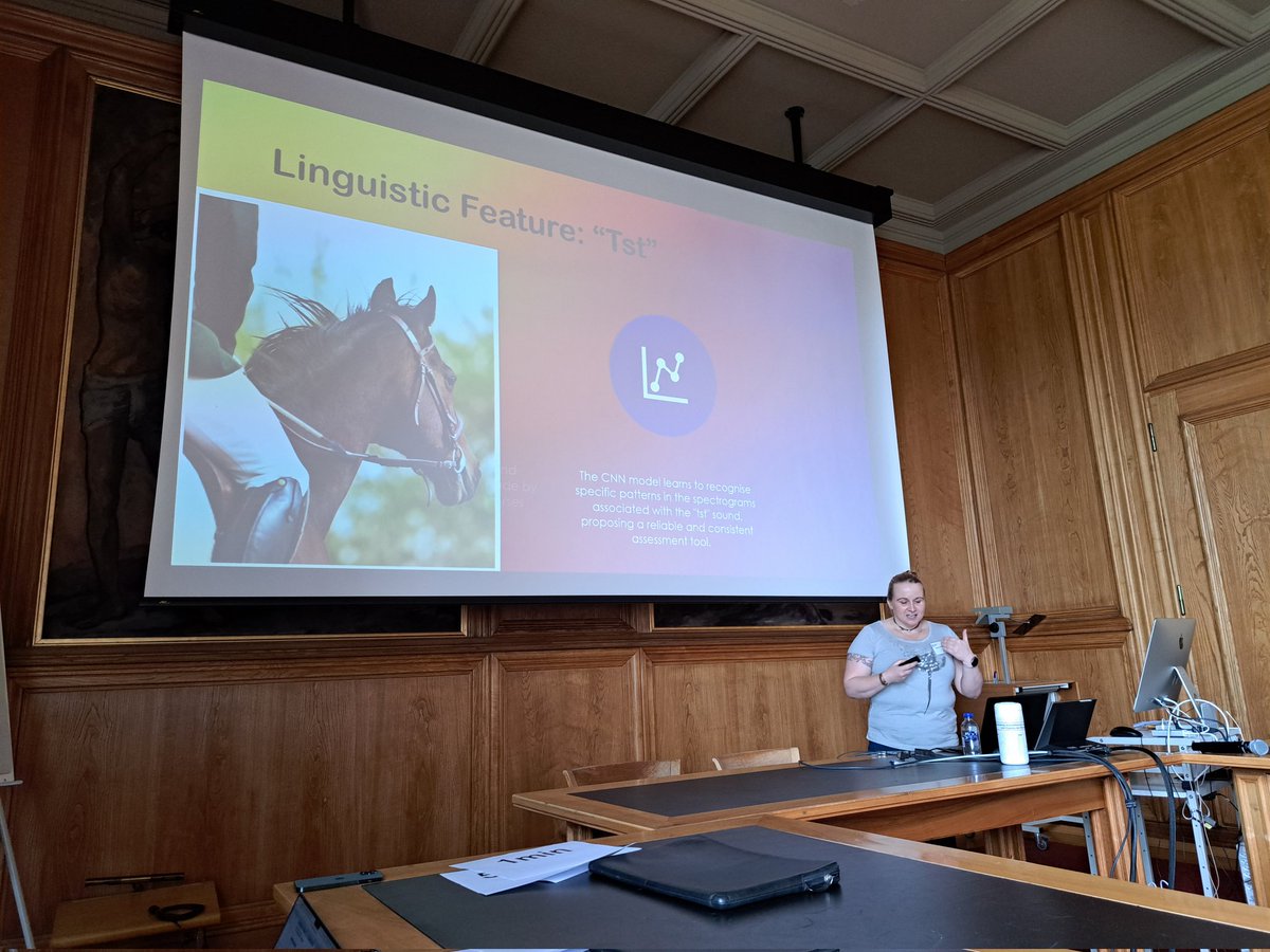 Geraldine Bengsch uses maschine deep learning to investigate "tst" in horse riding master classes. Super exciting! #CAMVA2023